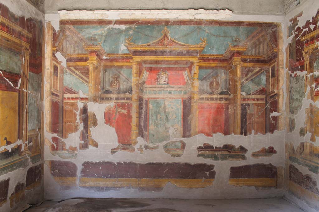 Oplontis Villa of Poppea, March 2014. Room 23, looking towards west wall. 
Foto Annette Haug, ERC Grant 681269 DÉCOR.
