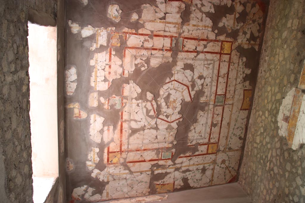 Oplontis Villa of Poppea, May 2024. Corridor 46, looking west towards ceiling. Photo courtesy of Klaus Heese.  