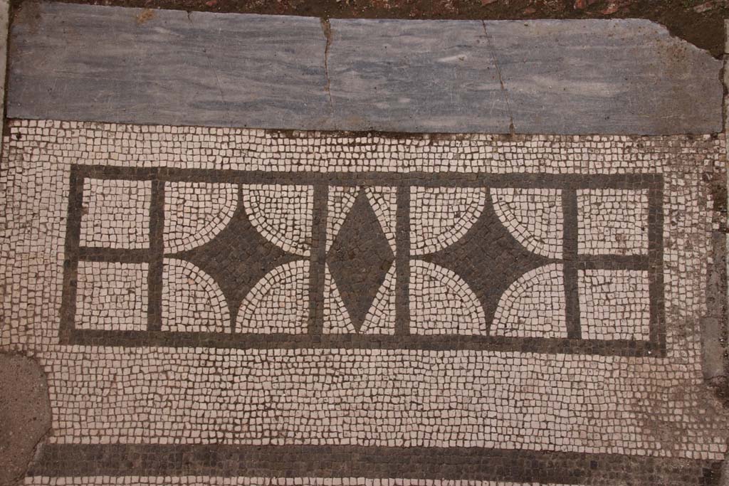 Oplontis Villa of Poppea, October 2020. East Portico 34, threshold of doorway leading to room 54. Photo courtesy of Klaus Heese.