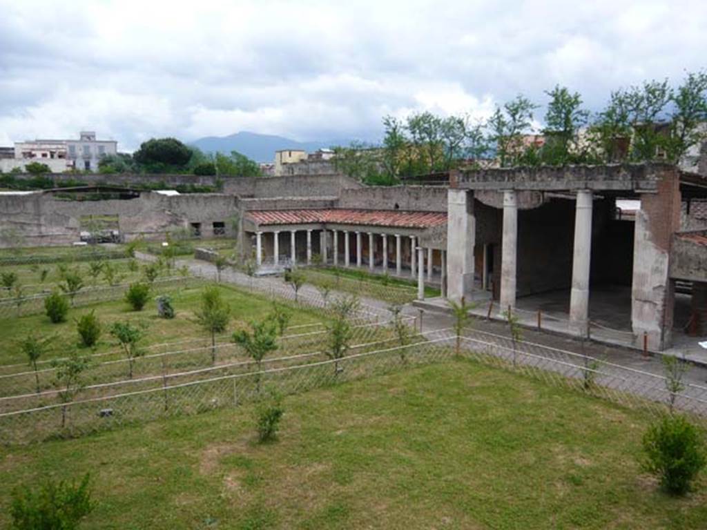 Oplontis, May 2010. Looking south-east across the north garden 56. Photo courtesy of Buzz Ferebee.