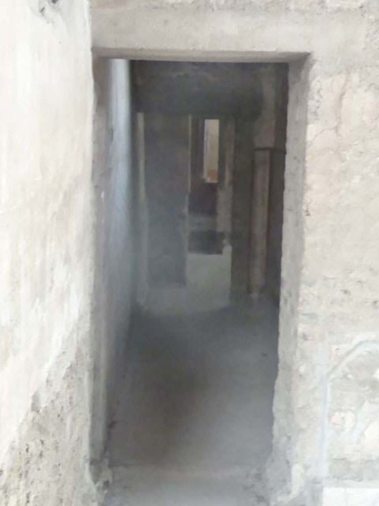Oplontis Villa of Poppea, September 2015. Room 71, doorway to corridor leading north at rear of room 70.
