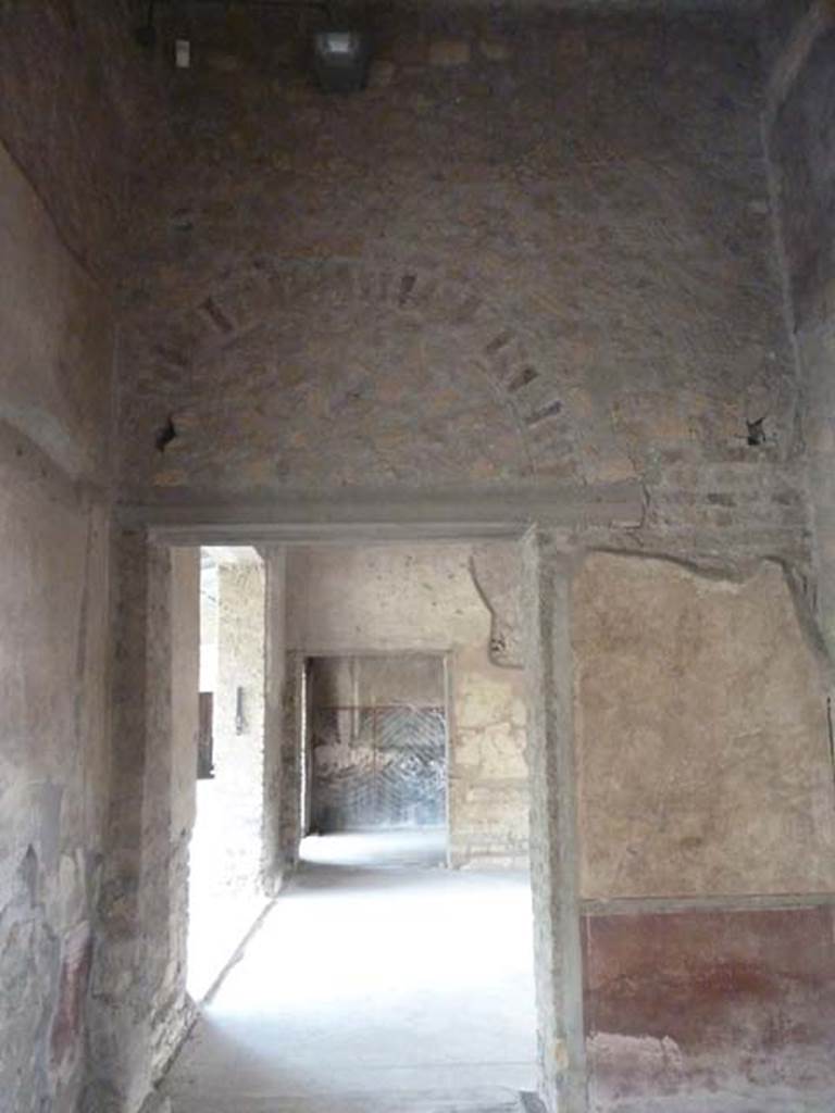 Oplontis, September 2015. Room 75, looking south across room 65 into corridor 63.