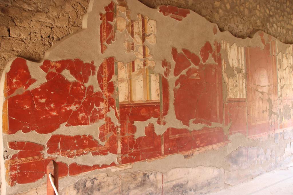 Oplontis Villa of Poppea, October 2020. Room 81, looking along north wall from west end. Photo courtesy of Klaus Heese.