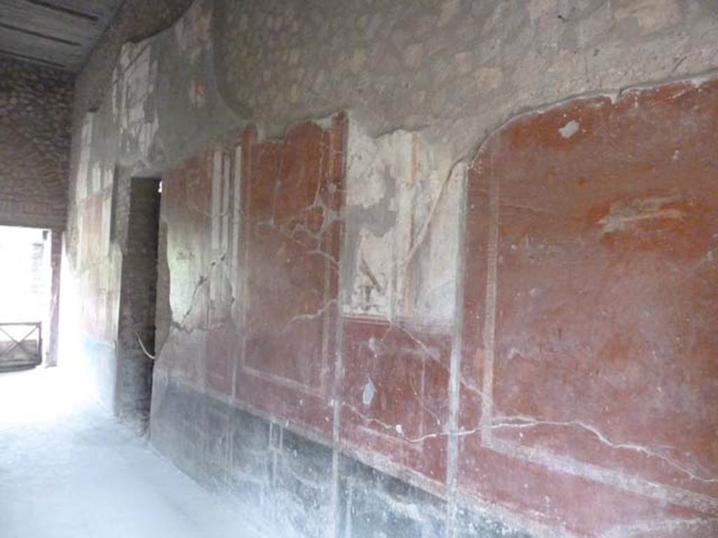 Oplontis, September 2015. Room 81, looking east along south wall.