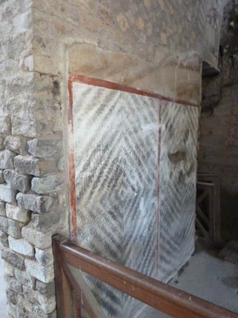Oplontis, September 2015. Room 97, west wall of doorway.
