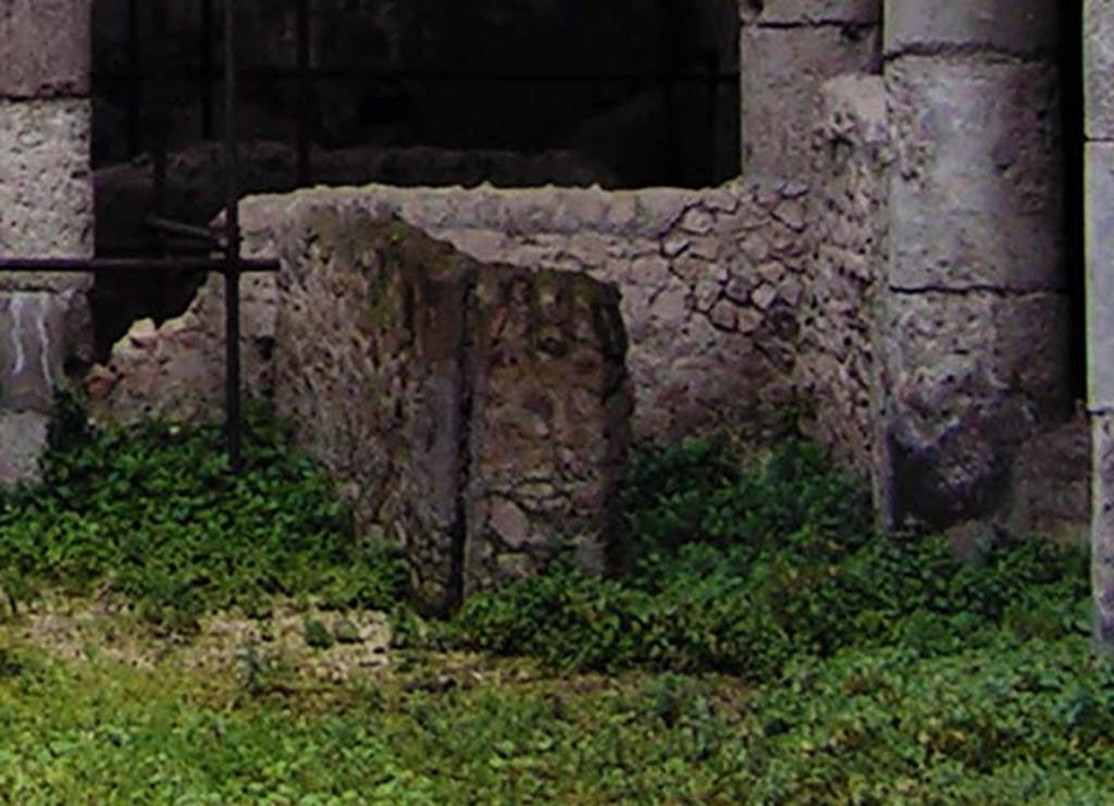 Oplontis, Villa L. Crassius Tertius. March 2005. Room 37, possible latrine in south-east corner of central courtyard 27. 
Photo courtesy of Massimo Gravili.
