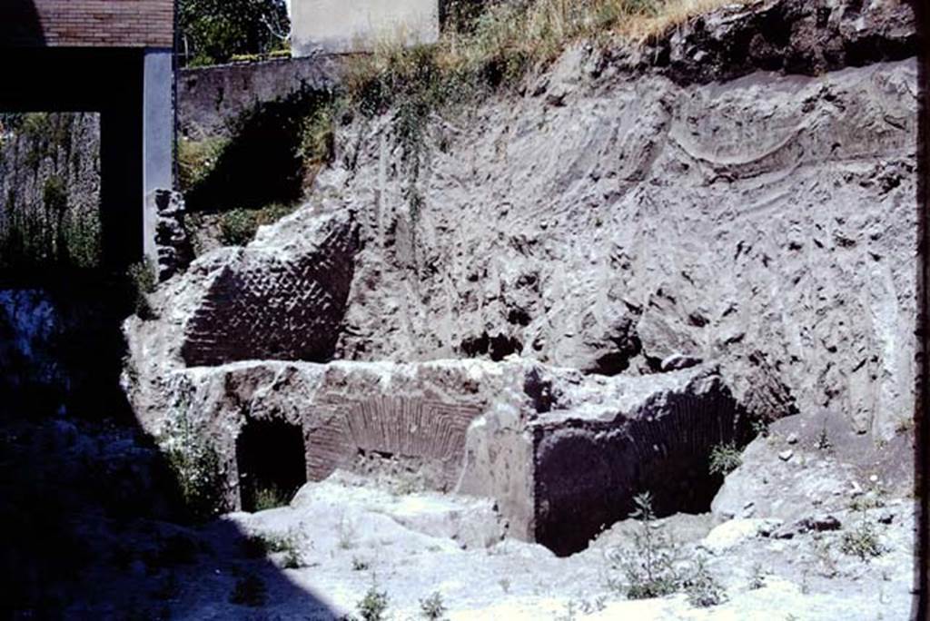 Oplontis, Villa of Lucius Crassius Tertius. 1975. West end of site. Photo by Stanley A. Jashemski.
Source: The Wilhelmina and Stanley A. Jashemski archive in the University of Maryland Library, Special Collections (See collection page) and made available under the Creative Commons Attribution-Non Commercial License v.4. See Licence and use details.
J75f0418