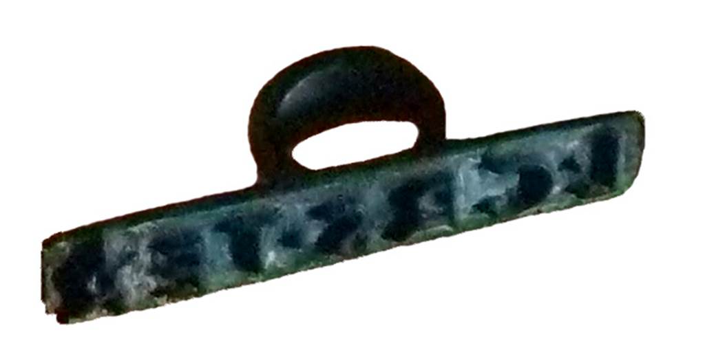 Oplontis, Villa of Lucius Crassius Tertius. Bronze seal of Lucius Crassius Tertius.
The seal ring bears the inscription L.CRAS.TERT.  Such rings created seals for business dealings.  
It is on the basis of this seal that one scholar determined that the owner of Villa B was L. Crassius Tertius, a hypothesis, however, that requires further investigation.
Alternatively, he could have been the administrator (procurator) rather than owner.
