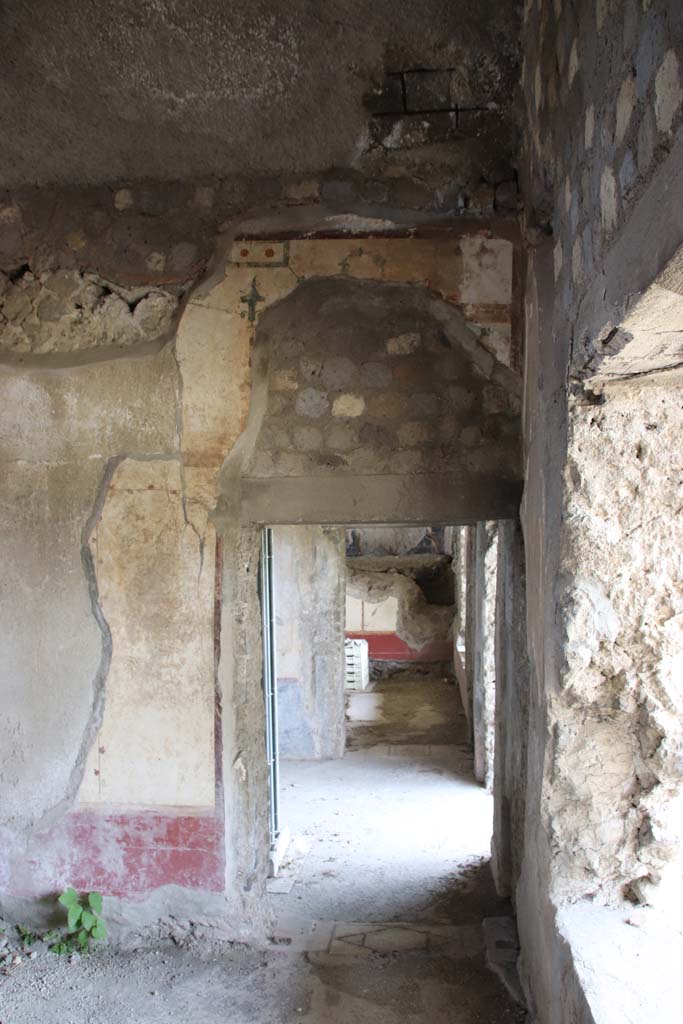 Stabiae, Villa Arianna, September 2021.
Room M, looking towards south-west corner with doorway into room N.
Photo courtesy of Klaus Heese.