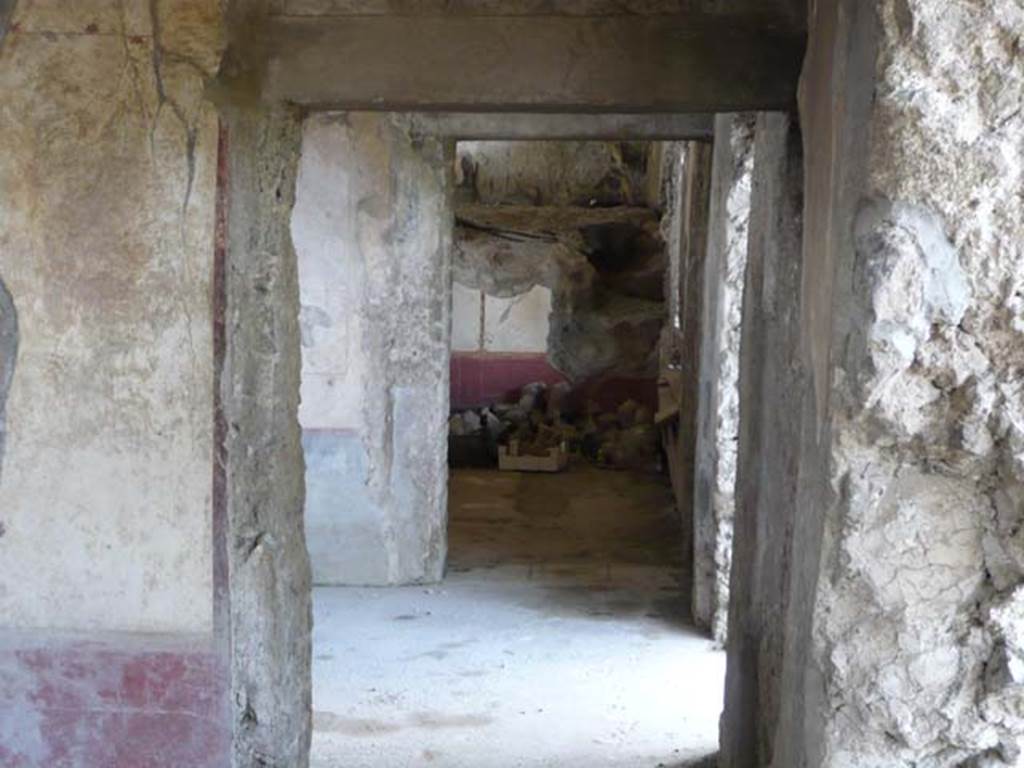 Stabiae, Villa Arianna, May 2010. Doorway to room N, looking south through doorway into rooms N and O. Photo courtesy of Buzz Ferebee.
