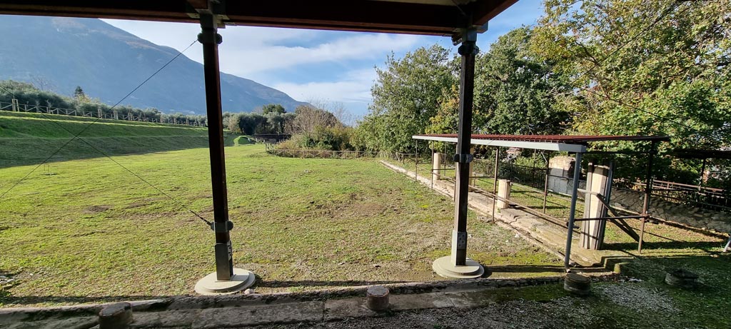 Stabiae, Villa Arianna, December 2023. Looking west along north portico, from north-east corner. Photo courtesy of Miriam Colomer.