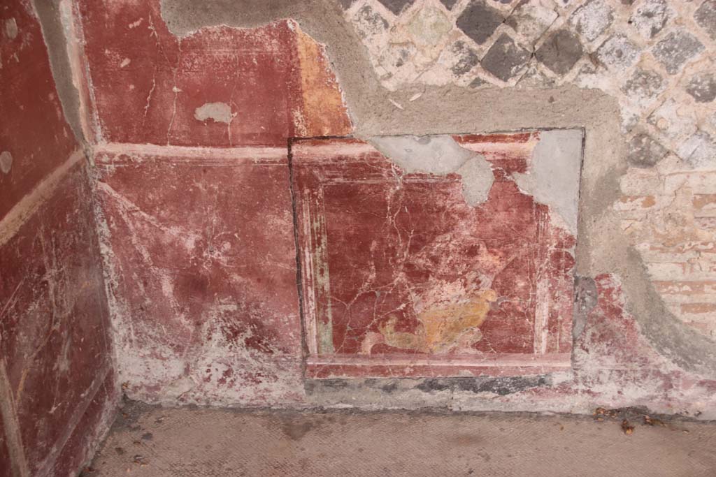 Stabiae, Villa Arianna, October 2020. Room 2, looking towards zoccolo of south wall in the south-east corner. Photo courtesy of Klaus Heese.