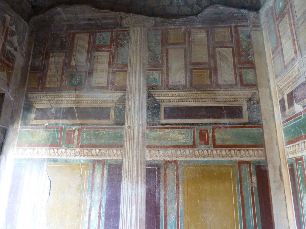 Stabiae, Villa Arianna, September 2015. Room 45, upper west wall.