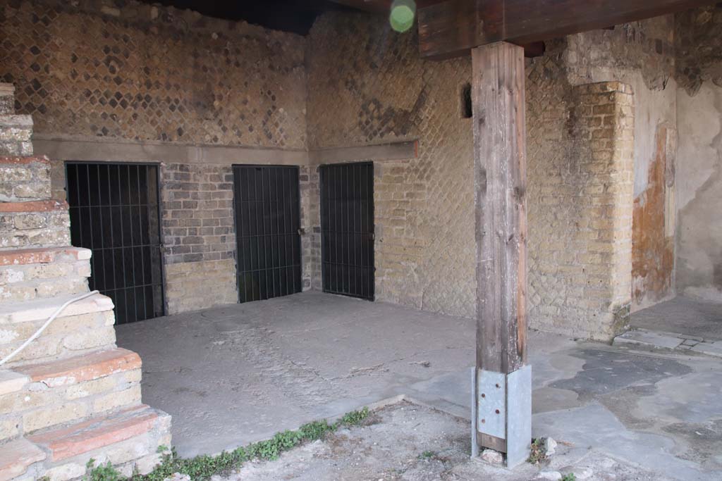 Stabiae, Villa Arianna, September 2021. Room 34, looking west from steps. Photo courtesy of Klaus Heese.