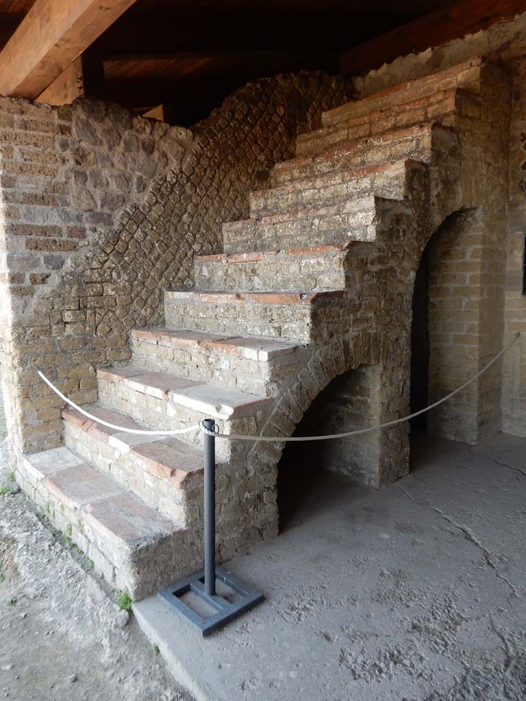 Stabiae, Villa Arianna, June 2019. Room 34, steps to upper floor. Photo courtesy of Buzz Ferebee.