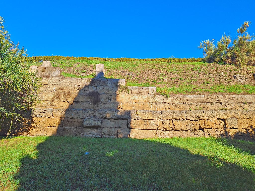 City Walls on south side, Pompeii. October 2024. City Walls on west side of Nocera Gate. Photo courtesy of Giuseppe Ciaramella.