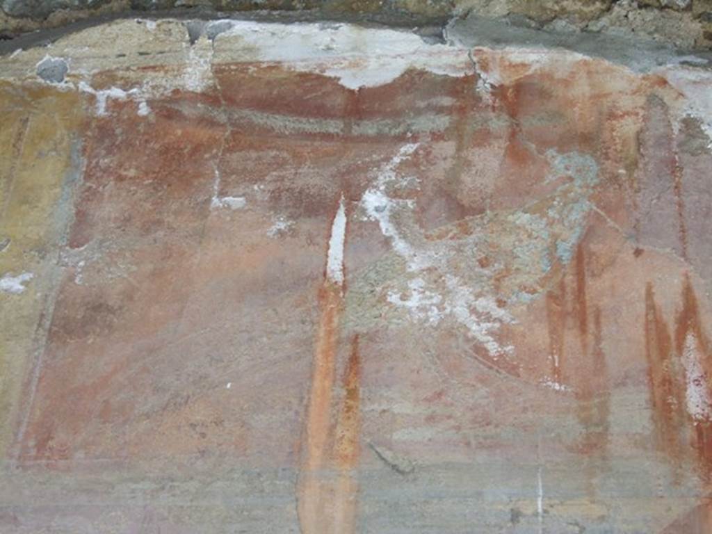 I.9.12 Pompeii. March 2009. Room 3, tablinum, upper east wall, painted decoration of peacock with garland.