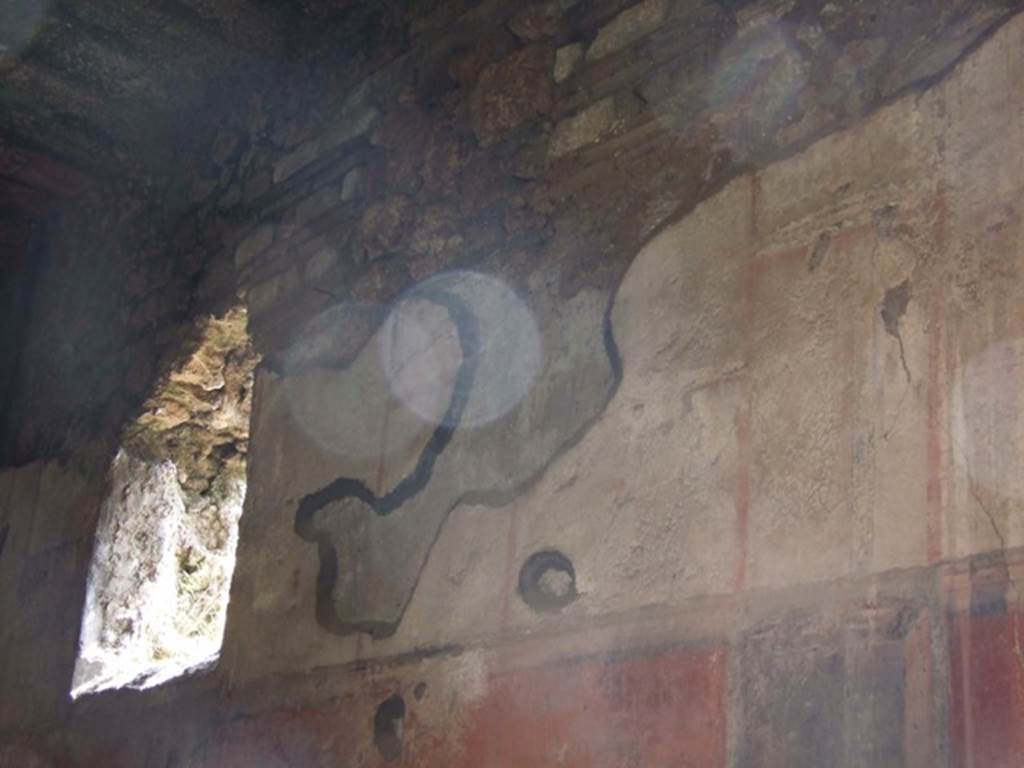 I.9.12 Pompeii. March 2009. Room 6. Painted decoration on upper South wall.