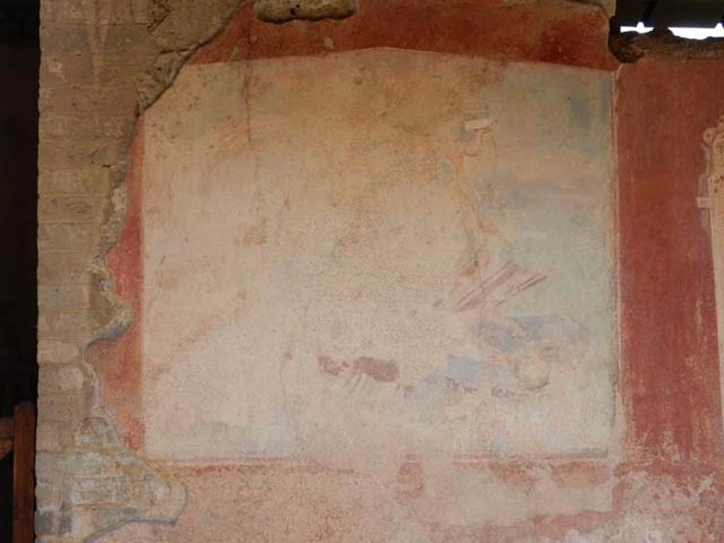 II.2.2 Pompeii. May 2016. Room “i”, wall painting on north wall of upper euripus, on east side of “myths” room doorway. Photo courtesy of Buzz Ferebee.