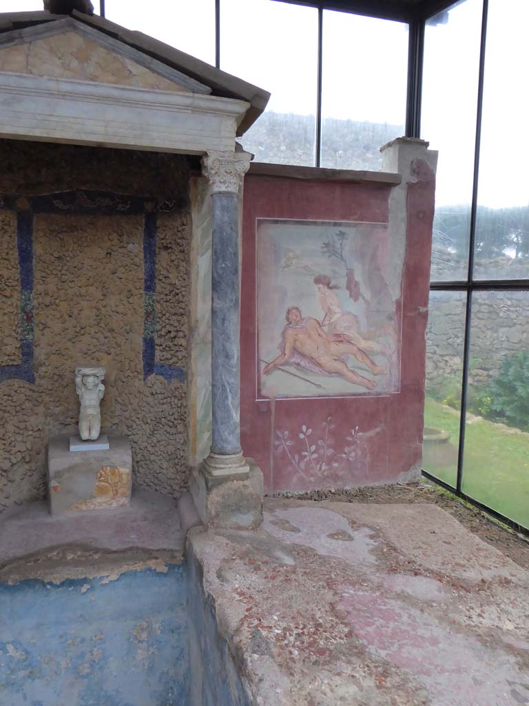 II.2.2 Pompeii. January 2017. Room “k”, east wall on south side of central aedicula.
Foto Annette Haug, ERC Grant 681269 DÉCOR.