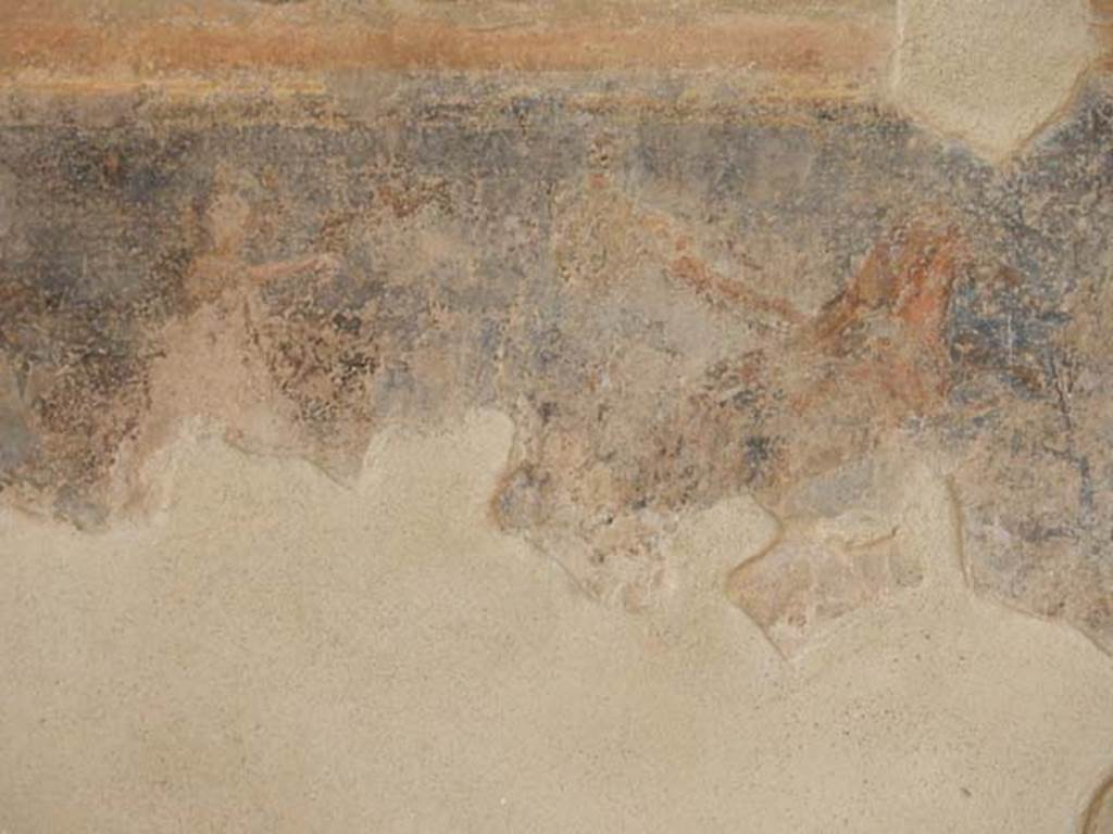 II.2.2 Pompeii. May 2016. Room “h”, east wall. Games to honour Patroclus. Three charioteers (Diomedes, Menelaus and Antilochus) race.
Photo courtesy of Buzz Ferebee.