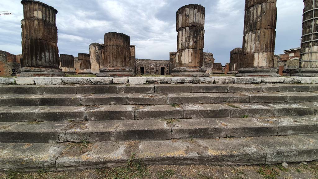 VII.8.1 Pompeii. August 2021. Central steps, looking north.
Foto Annette Haug, ERC Grant 681269 DÉCOR.
