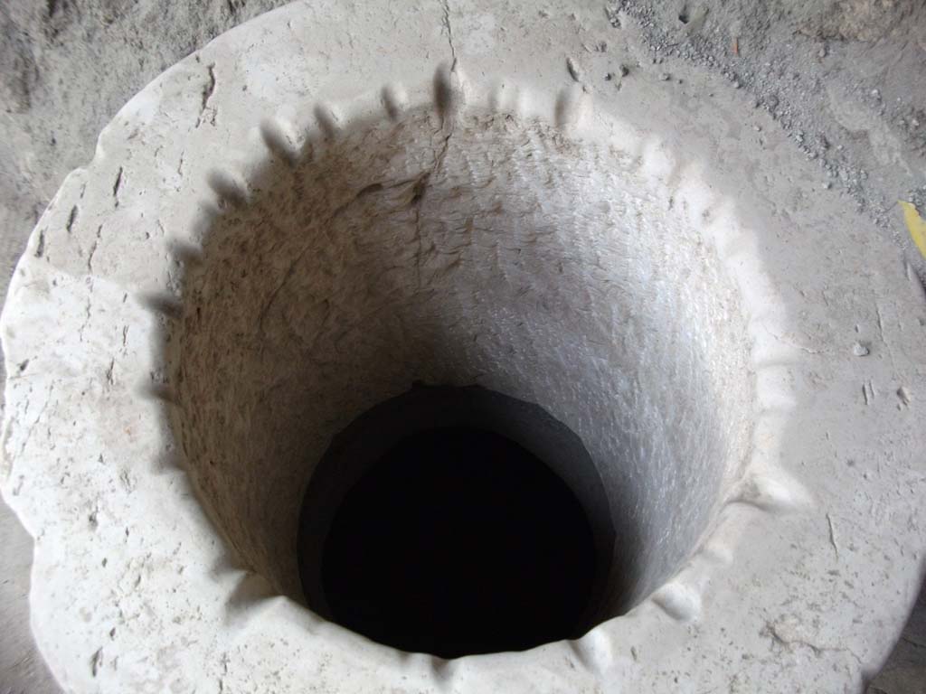 IX.12.9 Pompeii. May 2010. West portico, 5a. Puteal.